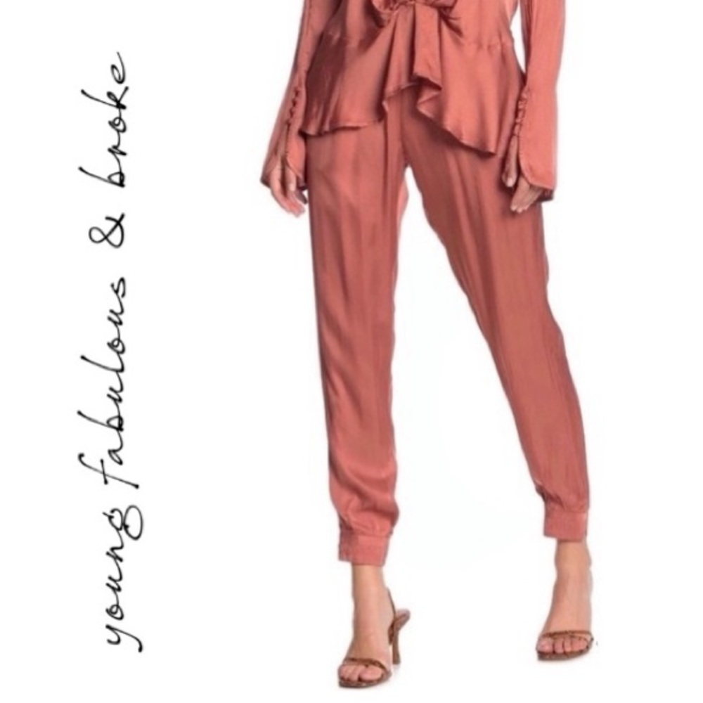 YF&B Ollie Satin Cargo Jogger Pants M NWT